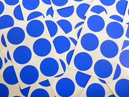 Minilabel 25mm (1 Inch) Round Circular Self-Adhesive Sticky Dot Labels, Coloured Stickers - Royal Blue Circles (Pack of 102)