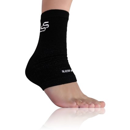 1 Best Plantar Fasciitis Foot Sleeve and Compression Support for Men and Women - Accelerated Recovery Reduced Muscle Fatigue - Breathable and Comfortable  Bonus Ankle Brace One Size 1-pack