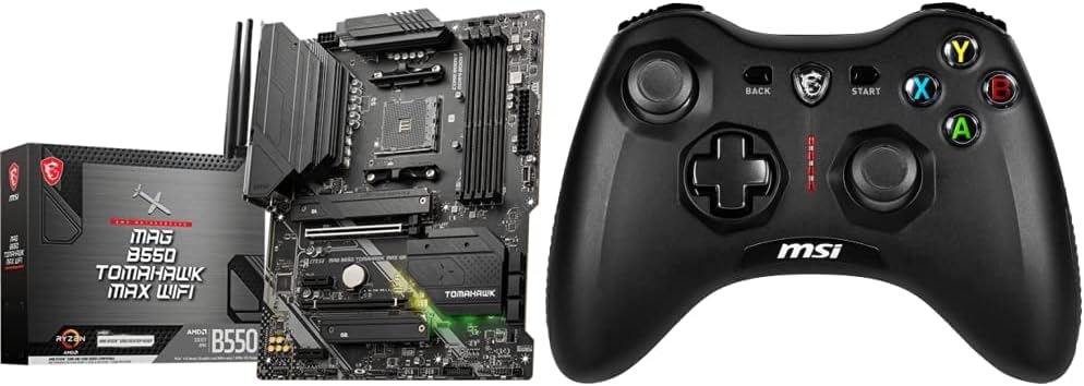 MSI MAG B550 Tomahawk MAX WiFi Gaming Motherboard   MSI Force GC30V2 Wireless Gaming Controller