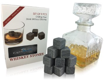 Premium Scotch Rocks/ Whiskey Stones/Bourbon Rocks / Free Velvet Case!