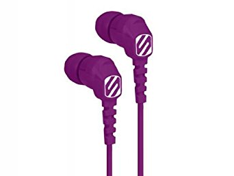 Scosche hp200pu Noise Isolation Earbuds with slideLINE Remote & Mic - Wired Headsets - Retail Packaging - Purple