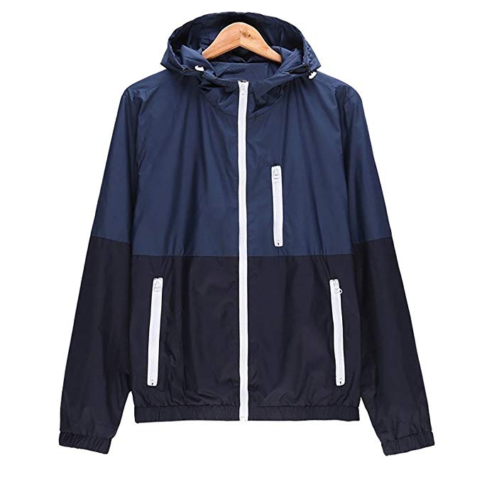 Nantersan Women's Windbreakers Light Weight Windproof Waterproof Raincoat Outdoor Hooded Outwear Jacket