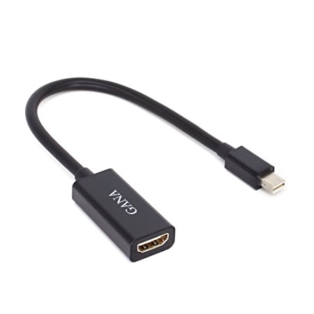 Mini DisplayPort to HDMI, GANA 1080P Mini DisplayPort (ThunderboltTM Port Compatible) DP to HDMI HDTV Male to Female Converter Adapter