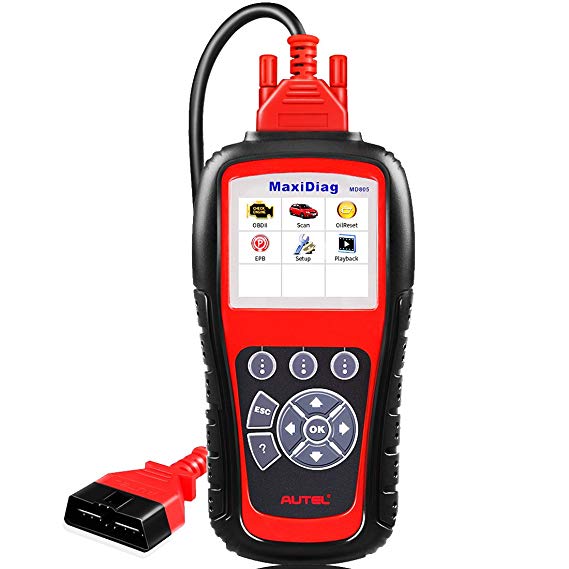 Autel MaxiDiag MD805 (Upgraded Version of MD802 Full Systems) OBD2 Scanner for Engine,Transmission,ABS,Airbag,EPB,Oil Service Reset, OBDII Diagnostic Tool Error Code Reader