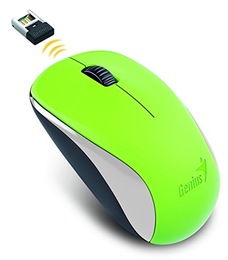 Genius 2.4GHz High Precision Optical Programmable Wireless Mouse BlueEye Engine (NX-7000 Spring Green)