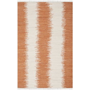 Safavieh Montauk Collection MTK751C Hand Woven Orange Cotton Area Rug, 8 feet by 10 feet (8' x 10')