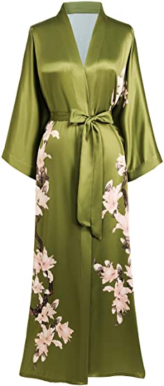 BABEYOND Kimono Robe Cover up Long Floral Bridesmaid Wedding Bachelorette Robe