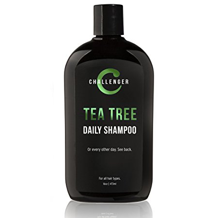 New Tea Tree Shampoo by Challenger - 16oz - Premium Ingredients - Argan Oil, Biotin, Keratin, Vitamin C, Vitamin D, Protein, & No Sulfates or Artificial Colors. (2-3 Month Supply)