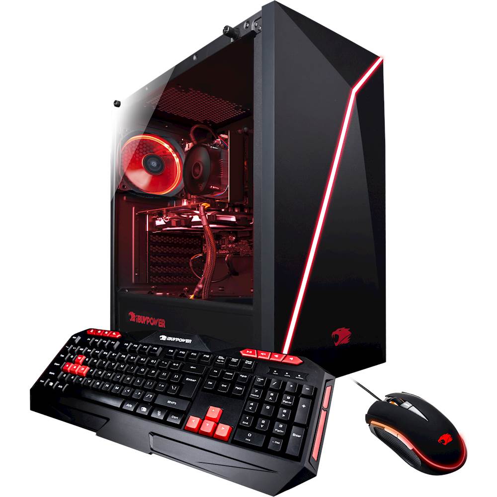 iBUYPOWER - Gaming Desktop - AMD FX-Series - 8GB Memory - NVIDIA GeForce GT 710 - 1TB Hard Drive - Black/Red