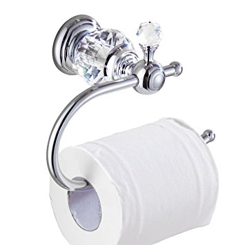 MANCEL Crystal-Series Brass Toilet Paper Holders , Chrome