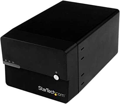 StarTech USB 3.0 eSATA Dual 3.5 SATA III Hard Drive RAID Enclosure with UASP and Fan - Black