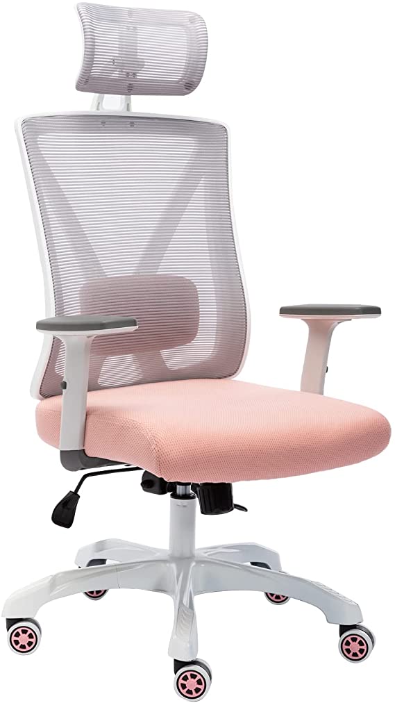 Home Office Chair, Ergonomic Home Office Desk Chair, 360°Rotating with Adjustable Lumbar Support and Armrests Computer Chair Breathable Mesh Backrest Chair and Chair for Office/Living Room/Bedroom