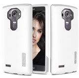 LG G4 Case TOTU G4 Case  LG G4 Case Durable Series Ivory whiteGray Protective Grip Cover Shock Proof Tough Hard Shock-Resistant Hybrid Cover Dual Layer Case - Ultra Durable Protective Case for LG G4 - WhiteGray