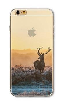 iPhone 6 Plus/ 6S Plus Case, DECO FAIRY® TPU Transparent Clear Case Bumper[Scratch-Resistant] [Perfect Fit] Ultra Slim Translucent Silicone Clear Case Gel Cover for Apple (Deer in the African Sunset)