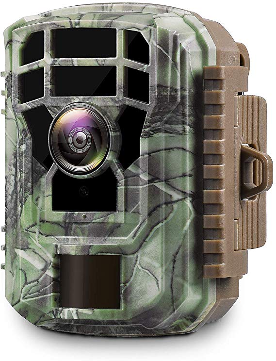 Campark Mini Trail Game Camera with Night Vision 1080P 12MP Waterproof Wildlife Monitor for Scouting Hunting 120°Detecting Range Motion Activated 2”LCD Display-20M IR LED