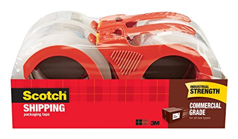 Scotch Commercial Grade Packaging Tape, 1.88 in. x 54.6 yd., Clear, 4 Rolls/Pack