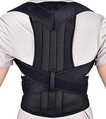 Acexy Back Posture Corrector Brace Adjustable Perfect for Womens, Mens & Teens with Aluminium Bar for Slouching & Hunching