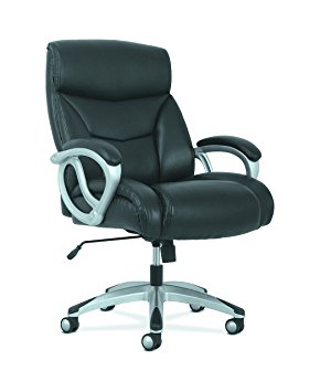 HON BSXVST341 Sadie Big and Tall Leather Executive Chair, High-Back Computer/Office Chair, Black (HVST341)