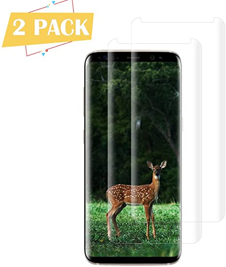 [2-Pack] Galaxy S8 Screen Protector,9H Hardness,Anti-Scratches,Anti-Fingerprint,Tempered Glass Screen Protector Film Compatible with Samsung Galaxy S8.