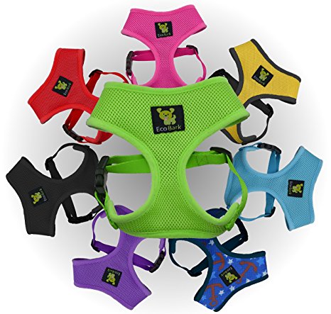 Maximum Comfort Dog Harness 3-40 lbs; Innovative No Pull & No Choke Design, Soft Double Padded Vest for Premium Control, Eco-Friendly Emergency Quick Release For Puppies and Dogs