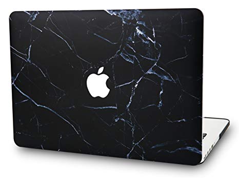 KEC Laptop Case for MacBook Pro 15" (2019/2018/2017/2016) Plastic Hard Shell Cover A1990/A1707 Touch Bar (Black Marble 1)