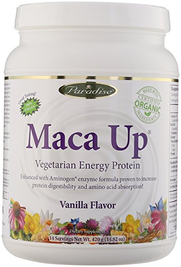 Paradise Herbs Maca Up Protein Powder, Vanilla, 14.82 Ounce