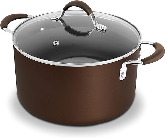 NutriChefKitchen Dutch Oven Pot with Lid - Non-Stick High-Qualified Kitchen Cookware with See-Through Tempered Glass Lids,5 Quart (Works with Models: NCCW14SBLU & NCCW20SBLU)NCCW14SBLUDOP