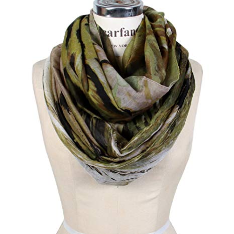 Scarfand's Mixed Color Oil Paint Infinity Fashion Scarf