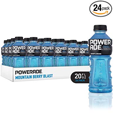 POWERADE, Electrolyte Enhanced Sports Drinks w/ vitamins, Mountain Berry Blast, 20 fl oz, 24 Pack