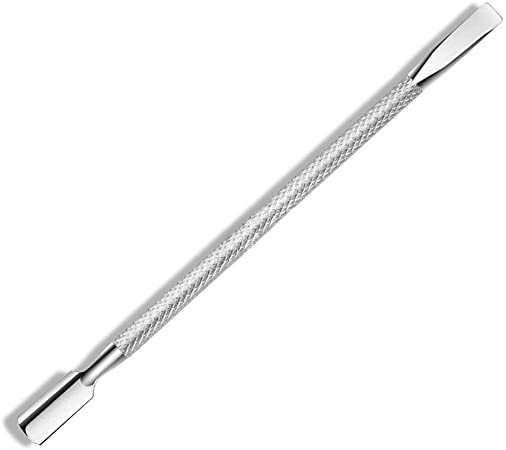 Cuticle Pusher and Spoon Nail Cleaner - Professional Grade Stainless Steel Cuticle Remover and Cutter - Durable Manicure and Pedicure Tool - for Fingernails and Toenails
