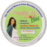 Three Lollies Preggie Pop Drops Plus with Vitamin B6 for Morning Sickness ReliefSour Raspberry and  Sour Lemon 21 count