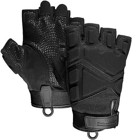 Seibertron Men Or Women XXS to XXL Fingerless/Half Finger Sports Outdoor Tactical Gloves