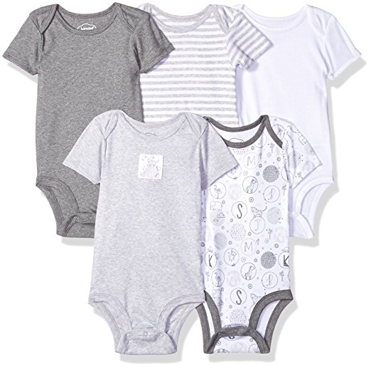 Lamaze Baby Organic Essentials 5 Pack Shortsleeve Bodysuits