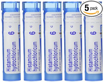 Boiron Homeopathic Medicine Histaminum Hydrochloricum, 6C Pellets, 80-Count Tubes (Pack of 5)