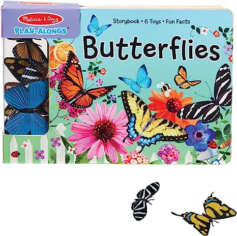 Melissa & Doug Children’s Book - Play-Alongs: Butterflies (10 Pages, 6 Butterfly Toys)