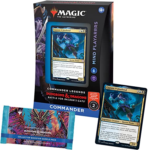 Magic: The Gathering Commander Legends: Battle for Baldur’s Gate Commander Deck – Mind Flayarrrs   Collector Booster Sample Pack