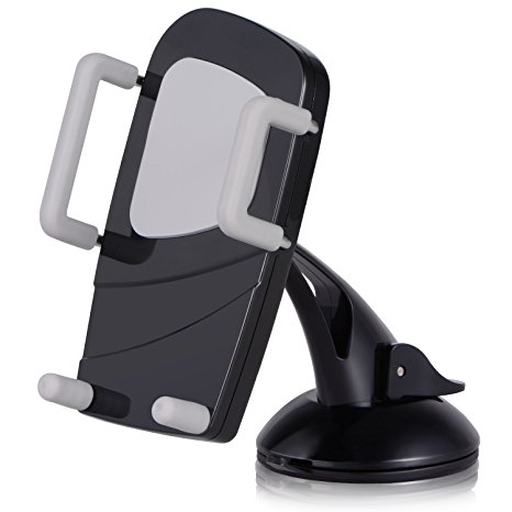 Atill Car Mount Phone Holder, Universal Windshield Dashboard Car Holder with Strong Suction Cup for iPhone 8 Plus/8/7/6S/6 Plus/5S/5/SE, Samsung Galaxy, and other smartphones and GPS devices.