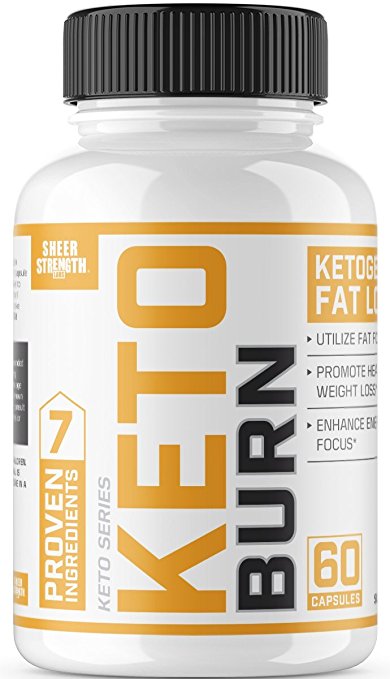 Extra Strength Ketogenic Fat Burner and Nootropic Supplement - Supports Healthy Weight Loss, Mental Focus & Clarity - L Theanine, Bacopa Monnieri & More - 60 Ct. - Sheer Strength Labs