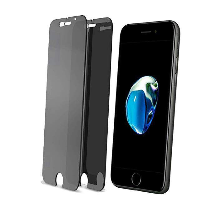 [2-Pack] iPhone 8 Plus Tempered Glass Privacy Screen Protector [9H Hardness][No Bubbles] Compatible with Apple iPhone 8 Plus and iPhone 7 Plus Privacy