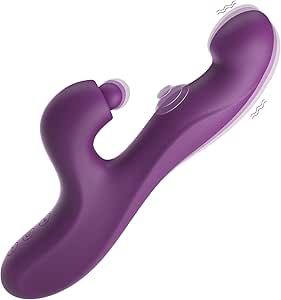 Tracy's Dog Clitoral Thumping Rabbit Vibrator for Women Clit G Spot Stimulation, Triple Vibrating Dildo Stimulator with 3 x 5 x 10 Modes, Adult Sex Toys with Heating for Female and Couples