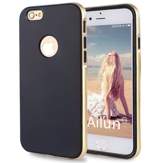 iPhone 6S plus Case55by AilunShock-Absorption BumperAnti-Scratch Reinforced PC FrameMatte Back TPU CoverReveals the Back Apple LogoSiania Retail PackageGold