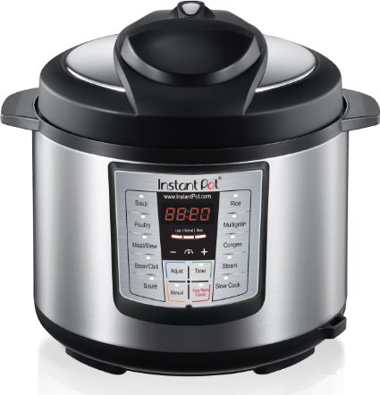 Instant Pot IP-LUX50 6-in-1 Programmable Pressure Cooker, Latest 3rd Generation Technology, Stainless Steel Cooking Pot and Exterior, 5.28-Quart (Black)