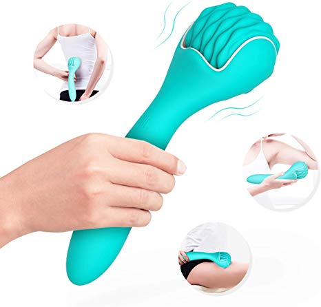 Muscle Massager Roller, Acvioo Double-ended 10 Vibration Modes Waterproof Handheld Wand Massage for Foot Hand Neck Back, Deep Tissue Sore Muscle