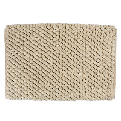 DII Oceanique, Non-Slip Ultra Soft Chunky Chenille Spa Bath Rug, Luxury & Absorbent, Place Near Vanity, Bath Tub or Shower, Perfect for Bathroom, Dorm Room, And Other More Humid Use, 21x34", Taupe