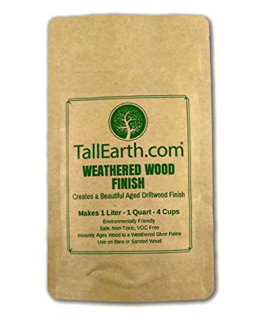 WEATHERED WOOD FINISH - NON-TOXIC STAIN - Aged Driftwood Furniture & Craft Stain by Tall Earth