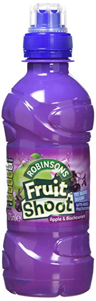Robinsons Fruit Shoot Fruit Juice, No Added Sugar, Apple & Blackcurrant, 275 ml, Pack of 24