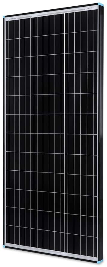 Renogy 100 Watt 12 Volt Monocrystalline Solar Panel, Black Frame Sleek with High Efficiency Module PV Power, 100W, RV, Cabin, Camping, Boat, Home and Any Other Off Grid Applications