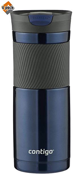 Contigo SnapSeal Byron Vacuum-Insulated Stainless Steel Travel Mug, 20 oz, Monaco(Leak-Proof Lid)