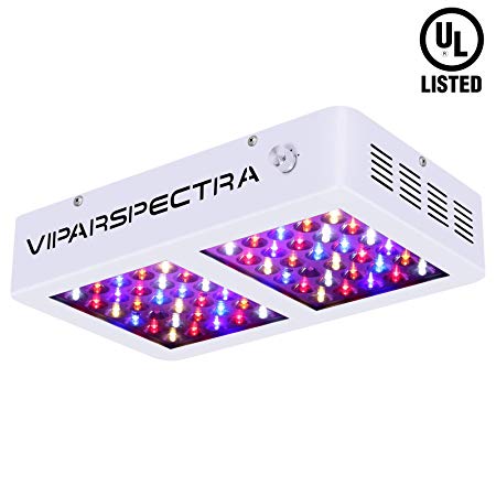 VIPARSPECTRA UL Certified Dimmable DS300 300W LED Grow Light,12-Band Full Spectrum for Indoor Plants Veg and Flower, Has Daisy Chain Function