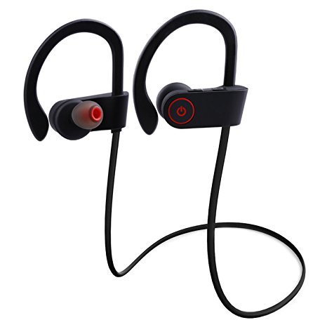 lederTEK Headphones, Bluetooth 4.1 Sport Headset, Sweat Proof In-Ear Earbuds, AptX Pure Sound, 8 Hours Play Time for Runing, Sport and Gym